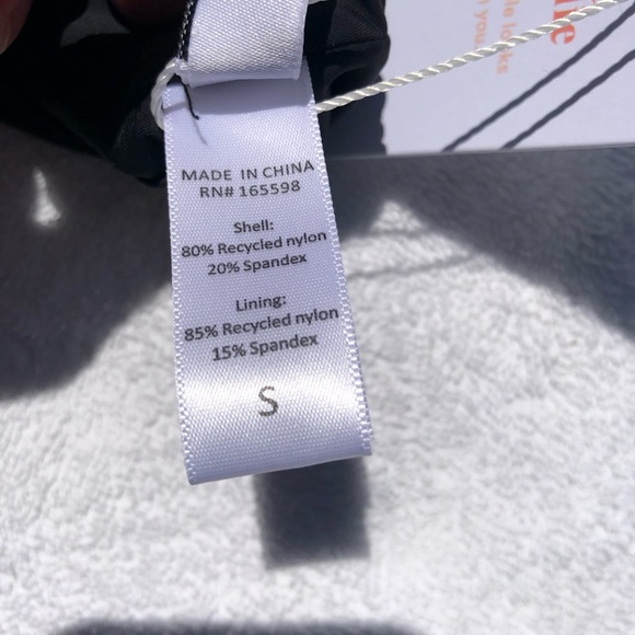 NWT Andie swim the Baja tankini halter tie neck long line bikini top black small - Picture 8 of 13